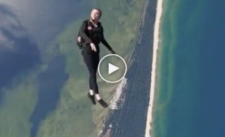 Красивый полет в небе