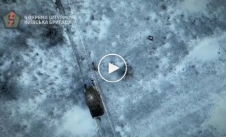 Destroying an enemy assault group using drones near Bakhmut