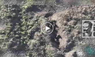 Drone operators destroy an enemy assault group of four occupiers