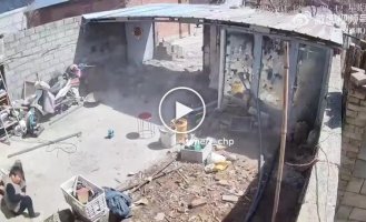 Windy day in China