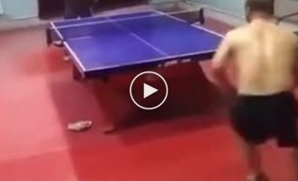 In ping pong, calm, only calm
