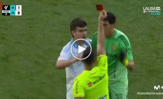 Вратарь «Сарагосы» ударил соперника кулаком в лицо во время матча
