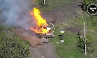 A unit of the 47th assault company destroys a Russian T-90 tank