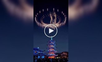 An epic New Year's drone show