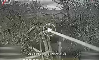 Soldiers of the 5th Separate Motorized Brigade destroyed shelters, camouflaged motorcycles, a mortar position, and a car of the occupiers