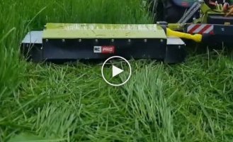 Technician from Germany assembled a tiny radio-controlled tractor