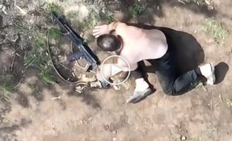 Defense forces destroy a group of occupiers with precision ammunition drops