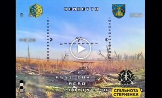 Ukrainian drone attacks stuffed Russian tank