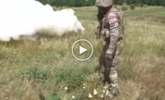 Anti-mine boots in action