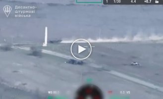 Десантники уничтожили танк, 3 бронетранспортера, 2 гольф-кара, перевозивших вражескую пехоту на Курщине