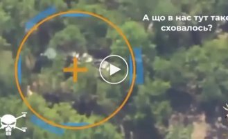 Ukrainian HIMARS system hit Russian R-330Zh Zhitel EW system hidden under trees