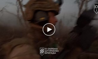 Assault on Russian positions in the Bakhmut direction from the first person of the Ukrainian military