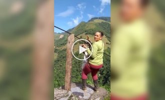 In the mountain towns of Colombia, there are no good roads, but there is a real zipline system