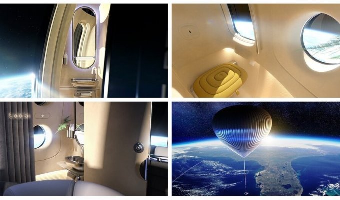 Luxurious toilet for space tourists from Space Perspective (6 photos + 1 video)
