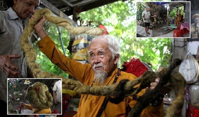 Вьетнамец не стригся 80 лет. И не планирует (12 фото)
