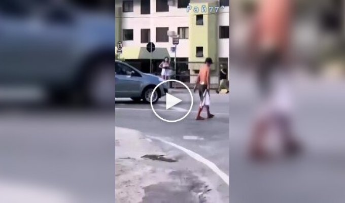 Girl on a scooter caused an accident