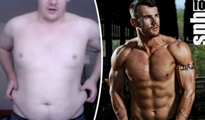Британец похудел на 50 килограммов, стал моделью и попал на обложку журнала (7 фото)
