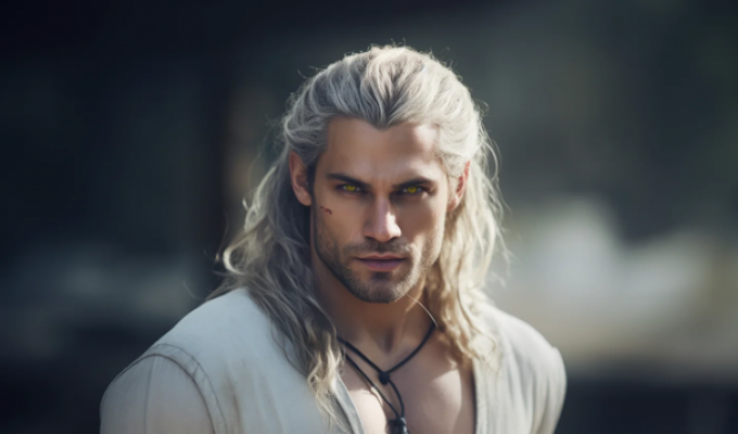 What would the heroes of The Witcher series look like if they corresponded to the book description (16 photos)