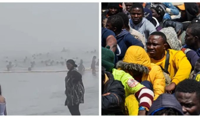 Spain continues to be stormed by illegal immigrants from Africa (5 photos + 1 video)