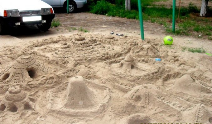 Песок для ремонта во дворе (7 фото)