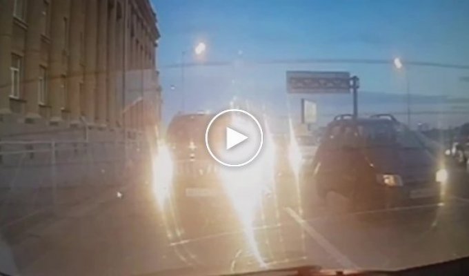 Полицейская погоня в центре Петербурга