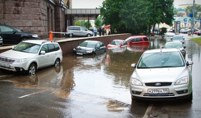 Потоп в Москве (пятница, 13-е) (4 фото)