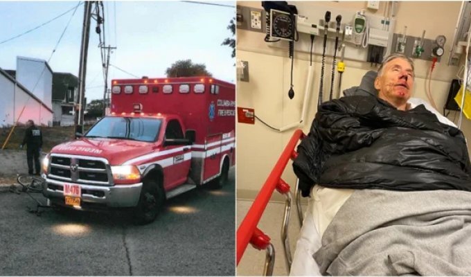 In Oregon, an ambulance hit a cyclist and presented him with a huge bill (3 photos)