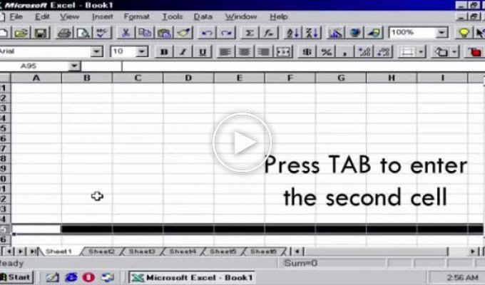 Пасхалка в старом Microsoft Excel для Windows 95