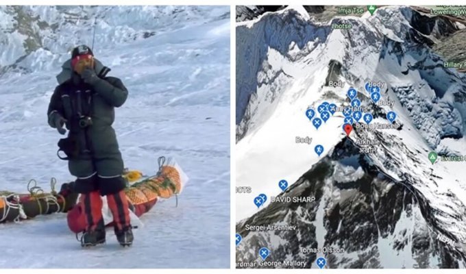 Уборщики Эвереста очищают гору от тел погибших альпинистов (6 фото + 2 видео)
