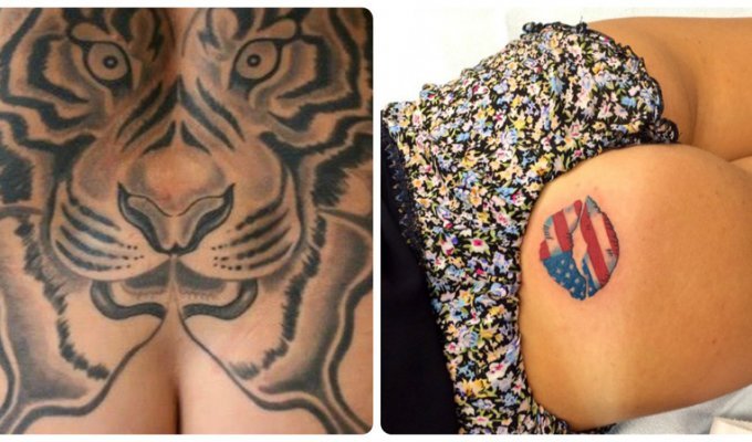 Стыдно, когда видно: неудачные татуировки на женских ягодицах (16 фото)