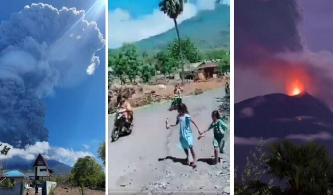 В Индонезии проснулся вулкан Левотоло: эвакуированы тысячи местных жителей (9 фото)