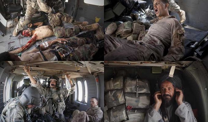 На борту медицинского вертолета в Афганистане (30 фото)