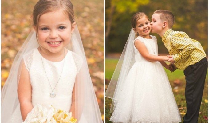 Родители устроили 5-летней дочке с больным сердцем - свадьбу мечты (10 фото)