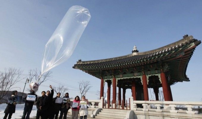 Акция с воздушными шарами в Южной Корее (11 фото)