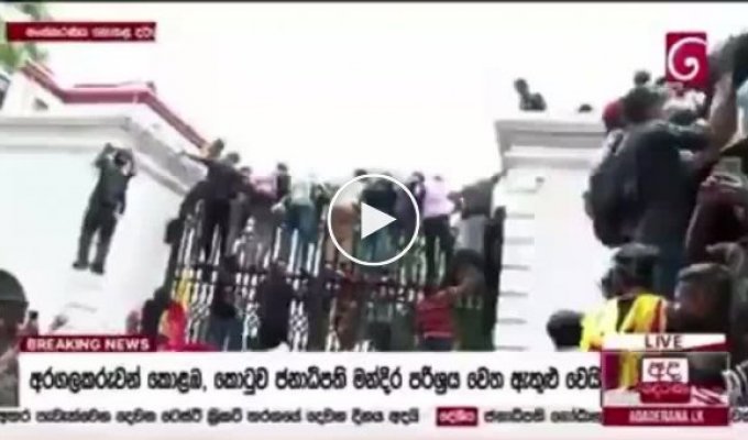 Протестующие на Шри-Ланке захватили резиденцию президента