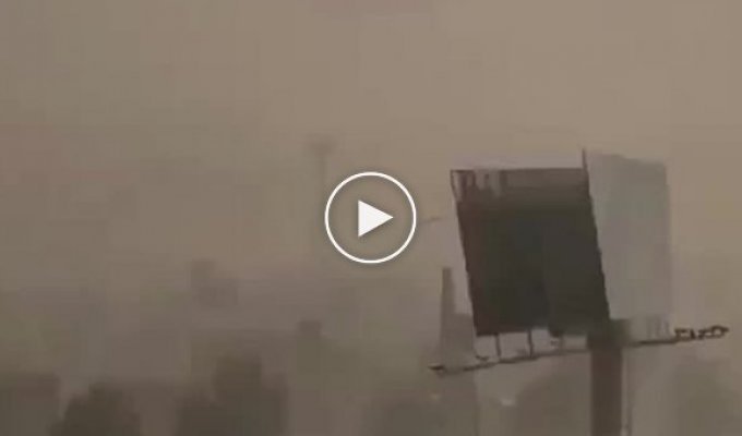 The wind turned cars over and knocked people off their feet: a superstorm hit Saudi Arabia