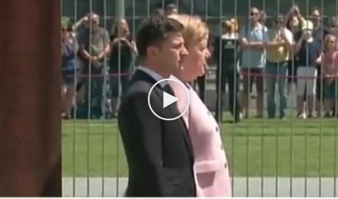 Ангела Меркель затряслась рядом с Владимиром Зеленским
