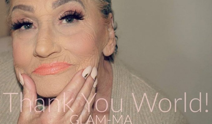 Внучка сделала красивый макияж своей 80-летней бабуле