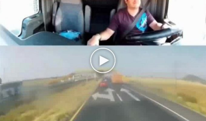 A moron on a Mexican highway caused a lot of problems for people.