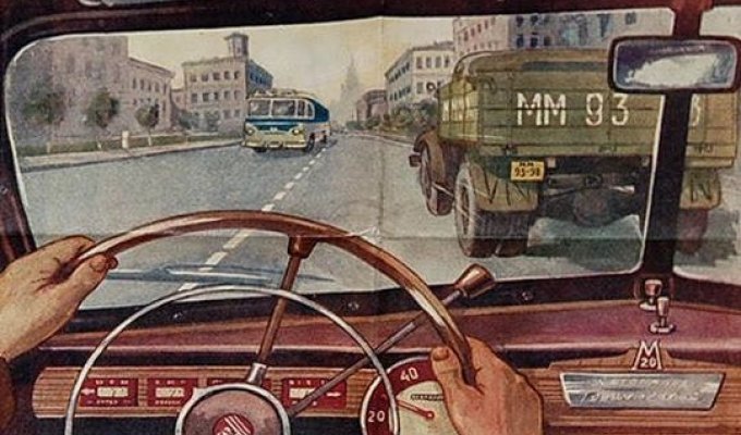 Советские плакаты по безопасности на дорогах. Часть 2 (20 фото)