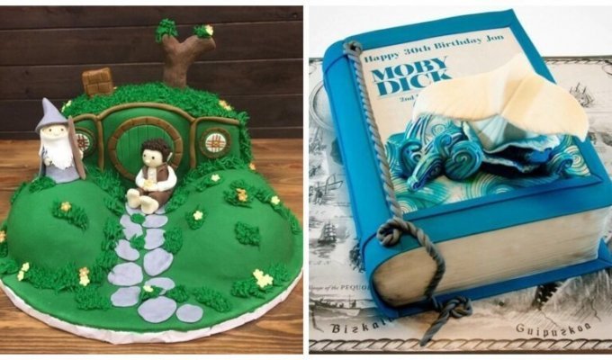 22 волшебных торта, которые оценят все любители чтения (23 фото)