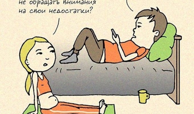 Забавные моменты из семейной жизни в милом комиксе (25 картинок)