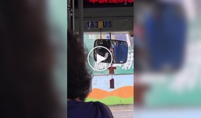 A bus driver burst into tears after an argument with a passenger