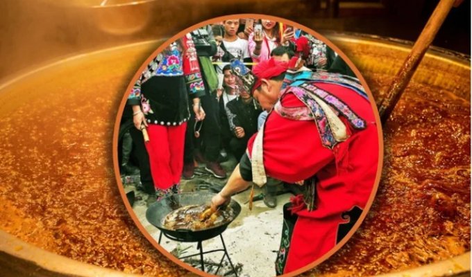 Суд по-китайски с помощью кипящего масла (6 фото)