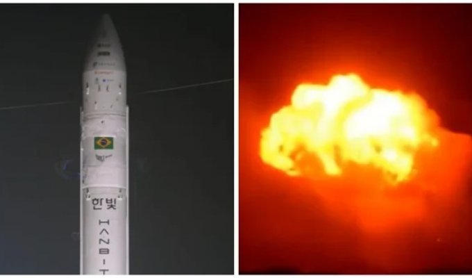 Первая частная космическая ракета Южной Кореи взорвалась сразу после взлёта (2 фото + 1 видео)