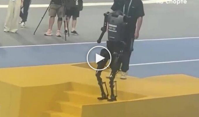 Гибель робота на Всемирных робоиграх в Китае