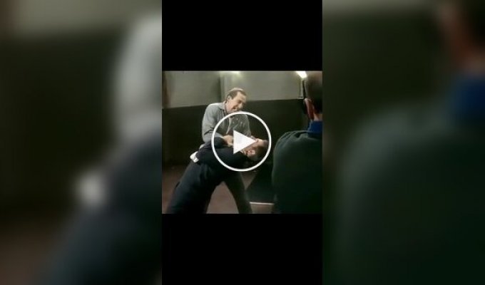 Archival footage from the set of "Face/Off": Travolta and Cage rehearse a scene