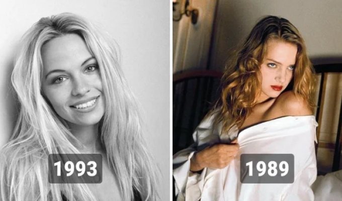 14 photos of celebrities from their old photo shoots, where they are fresh, young and beautiful (15 photos)