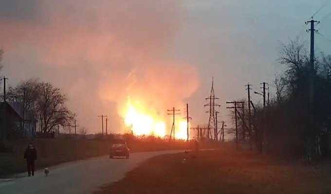 Взрыв на магистральном газопроводе Уренгой-Помары-Ужгород (2 фото + 3 видео)