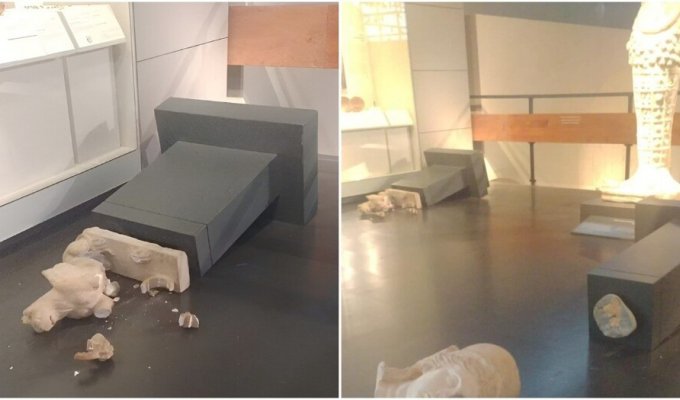 Турист із США розбив "блюзнірські" давньоримські статуї в єрусалимському музеї (4 фото)